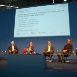 Panel 1: Eric Hilgendorf, Uwe Riss, Kristian Kersting, Ralf Klinkenberg, Peter Schlicht, Frank Riemensperger