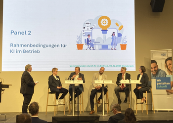Panel zum Thema: "Rahmenbedingungen für KI im Betrieb"