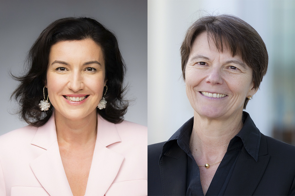 The picture shows Mrs. Bär and Mrs. Eckert.